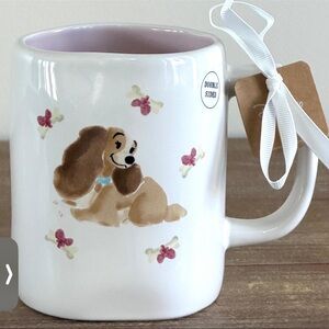 Rae Dunn DISNEY Lady and the Tramp A LITTLE CLASS & SASS Coffee Mug NWT